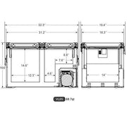Dual Zone Portable Refrigerator + Secop Compressor 65 Liters