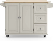Homestyles Dolly Madison Mobile Kitchen Island Cart, Drop Leaf Breakfast Bar