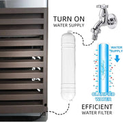 YUTGMasst Commercial Ice – 110LBS/24H Stainless Steel Free-Standing Ice Machine Maker Air Cooling Ice