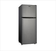 Galanz 4.6. Cu ft Two Door Mini Refrigerator with Freezer, Stainless Steel