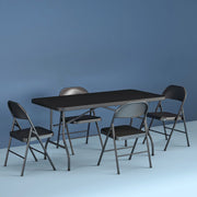 Cosco 6 Foot Centerfold Folding Table, Black