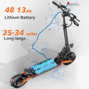 Up to 37 MPH Tire Hydraulic Brake Adult Electric Scooter