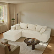 Cloud Sectional Couch with L-Shape Chaise,Modern Modular Sofa with Deep Seat, Upholstered Couches for Living Room Bedroom,No Assembly Required, Beige (Left Facing Chaise)