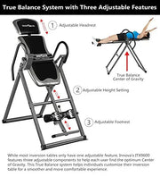 INNOVA HEALTH AND FITNESS ITX9600 Heavy Duty Inversion Table, Standard Ankle Holding System
