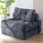 MAXYOYO Folding Sofa Bed, Convertible Sleeper Chair with Pilow Foldable Mattress with Back Support, Portable Fold Out Chair Bed Comfy Floor Sofa Lounge for Living Room Bedroom, Beige, Double