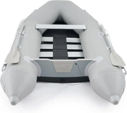 7.5ft Inflatable Dinghy Boat, 2 Person 660lb Transom Sport Tender Boat with Pump Aluminum Oars Floor, Heavy Duty Inflatable Raft Kayak for Adults