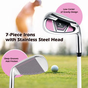 2025 Complete Golf Club Set for Women, 11 PCS Right Handed Golf Clubs with 460CC