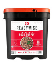 READYWISE - Chicken, Beef, Pork & Rice Emergency Food Supply Bucket, Premade, Freeze-Dried Survival Meals, 25-Year Shelf Life, Camping & Hiking Essentials, Long Term Meal & Food Supplies, 48 Meat & 40 Rice Servings