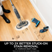 Shark Steam & Scrub Mop, Gold – 3 Steam Modes, LED Headlights, 4 Washable Pads, For Sealed Hard Floors