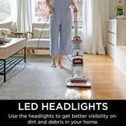 Shark NV501 Rotator Professional Lift-Away Upright Vacuum with HEPA Filter, Swivel Steering, LED Headlights, Wide Upholstery Tool, Dusting Brush & Crevice Tool, White/Red, 12, 18, 14.