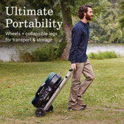 RoadTrip 285 Portable Stand-Up Propane Grill with 3 Adjustable Burners & Instastart Ignition, 20,000 BTUs of Power for Outdoor Cooking, Camping, Tailgating, Grilling, BBQs, & More