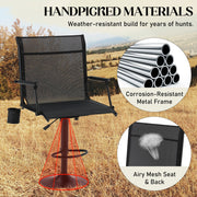 Danrelax 360 Silent Camo Hunting Blind Chair, Armrests, Side Pouch, Telescopic Legs