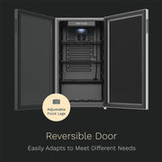 hOmeLabs Beverage Refrigerator and Cooler - 120 Can Mini Fridge with Glass Door for Soda Beer or Wine