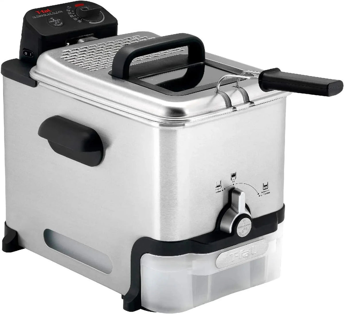 Ultimate Steel Deep Fryer with Basket 3.5 Liter Oil and 2.6 Pound Food Capacity