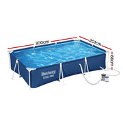 Rust-Resistant Steel Frame Swimming Pool with Filter Pump - Bestway