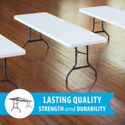 Lifetime 8 - Foot Commercial Grade Folding Table, White Granite (22980)
