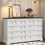10 Drawers Dresser 55 Large Drawers Wood Dressers & Chest of Drawers