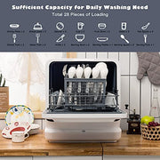 COSTWAY Portable Countertop Dishwasher, with 7.5L Openable Water Tank