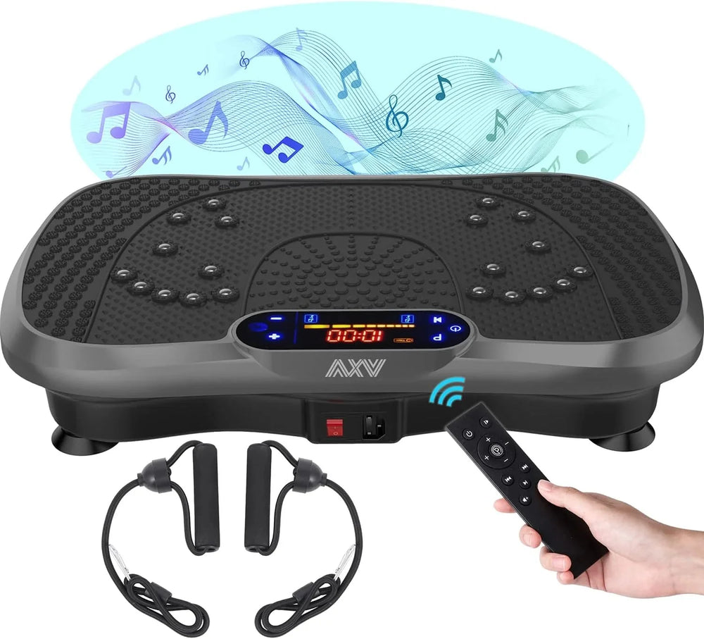Vibration Plate Fitness Platform Exercise Machine Vibrating Lymphatic Drainage Shaking Full Body Shaker Workout Vibrate Stand Shake Board Sport Gym for Weight Loss Fat Burner for Women Men