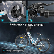 Vivi Electric Bike 26" City Commuter Electric Bike 48V 500W Step - Through Electric Bike 19.8MPH Electric Cruiser