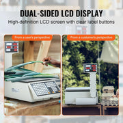 Electronic Price Computing Scale, 66 LB Digital Deli Weight Scales, LED Digital Commercial Food Fruit Meat Produce Counting Weight, for Retail Outlet Store, Kitchen, Restaurant Market, Farmer