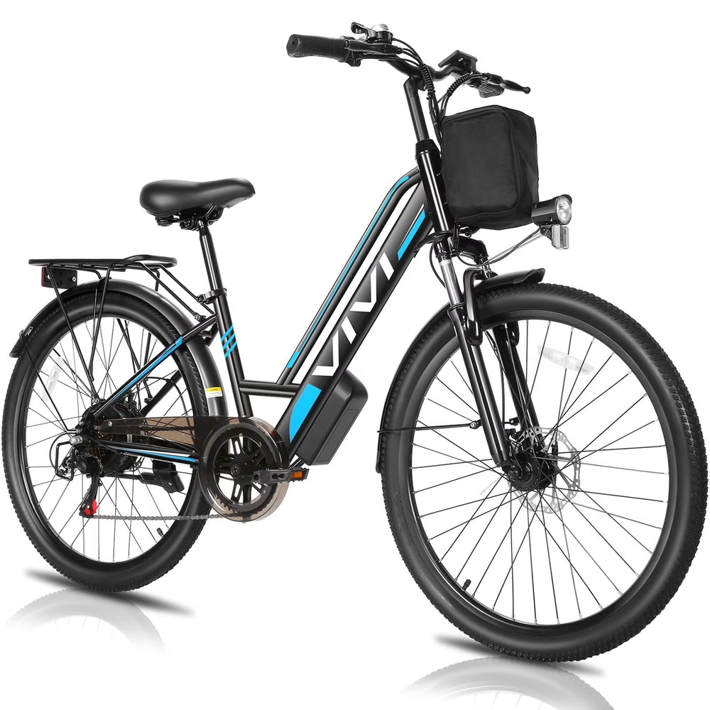 Vivi Electric Bike 26" City Commuter Electric Bike 48V 500W Step - Through Electric Bike 19.8MPH Electric Cruiser