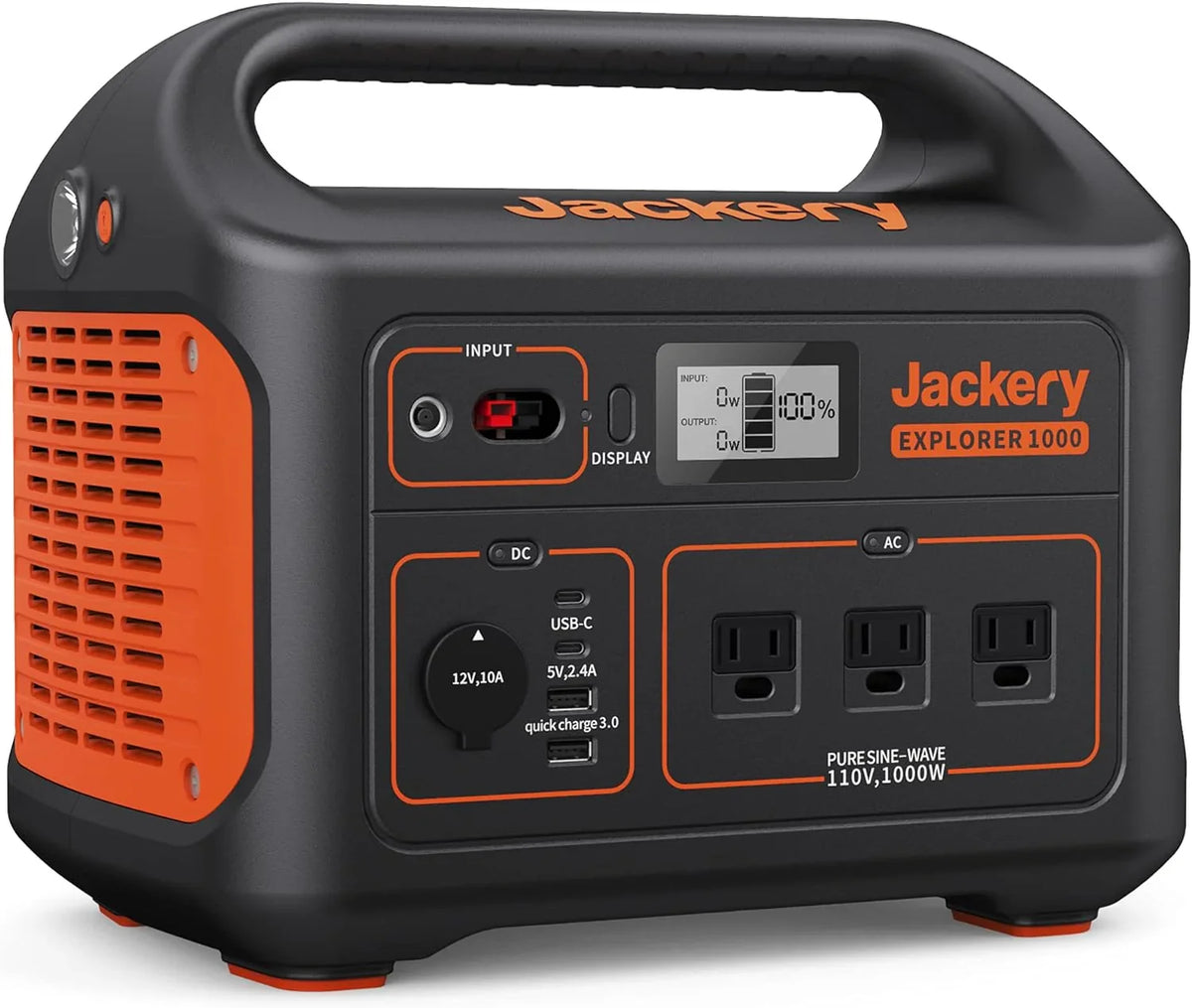 2025 Jackery Explorer 1000 Portable Power Station, 1002Wh Capacity with 3x1000W AC Outlets