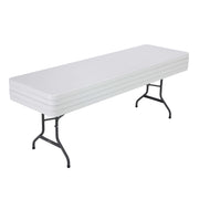 Lifetime Combo Set of (4) 8 - Foot Rectangle Folding Tables & (32) Chairs, Indoor/Outdoor Use, White (80147)