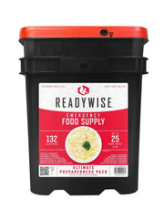 READYWISE - Chicken, Beef, Pork & Rice Emergency Food Supply Bucket, Premade, Freeze-Dried Survival Meals, 25-Year Shelf Life, Camping & Hiking Essentials, Long Term Meal & Food Supplies, 48 Meat & 40 Rice Servings