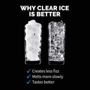 NewAir Clear Ice Cube Maker Machine 40 lbs. of Ice in 24 Hours, Portable Design in Stainless Steel