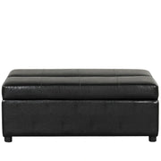 Twin Size Folding Pull out Ottoman Sleeper Bed with Mattress Convertible Guest Bed, PU Upholstered Sleeper Sofa