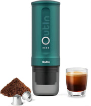 Nano Portable Electric Espresso Machine, Travel Coffee Maker for Camping, Car Coffee Maker Self-Heating with USB-C, With Ground Coffee & NS Capsule for RV, Hiking, Office