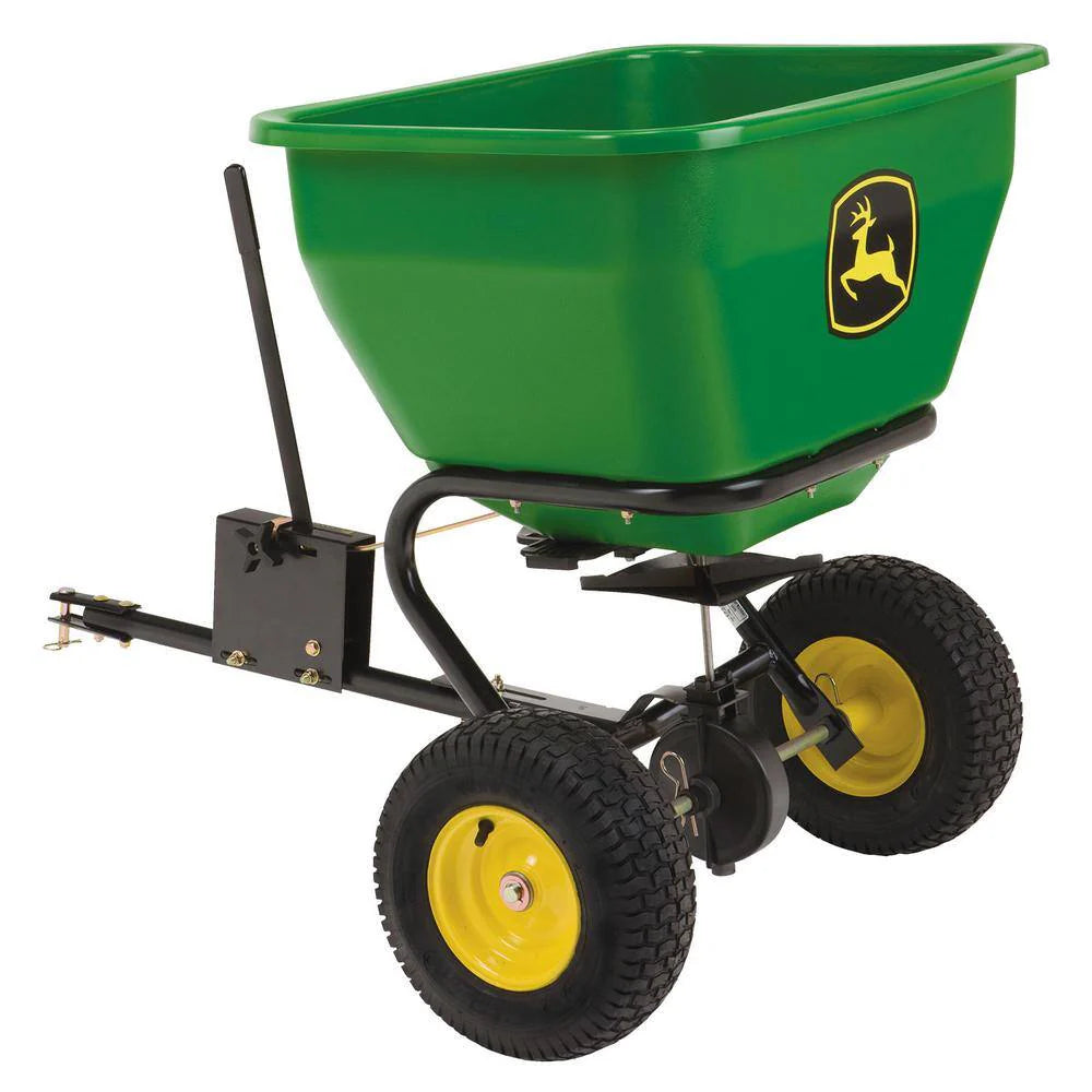 2025 175 lb Tow-Behind Broadcast Spreader, Rustproof Poly Hopper, Universal Fit