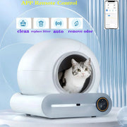 Self-Cleaning Cat Litter Box, Smart Cat Litter Cleaning Robot with APP Control, Automatic Cat Litter Box, Secure Alert/Health Monitor/Ionic Deodorizer/for Multiple Cats Updated