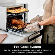 Ninja Countertop Oven Double Stack XL & Air Fryer with Pro Cook System, 12 in 1, Flexdoor, FlavorSeal, SMART FINISH with DualZone Technology, Air Fryer, Bake, Broil, Reheat, Stainless Steel, DCT651