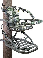 Summit Viper SD Climbing Treestand &ndash; Lightweight Aluminum, Foam Padded Seat, 300 lbs Capacity, Includes Safety Harness