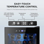 Mini Fridge 130 Can Beverage Refrigerator Cooler, 3.2 Cu.Ft Drink Fridge for Soda Wine Beer, Adjustable Temperature Control for Home Office, Black