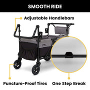 Jeep Wrangler Deluxe 4 Seater Stroller Wagon by Delta Children
