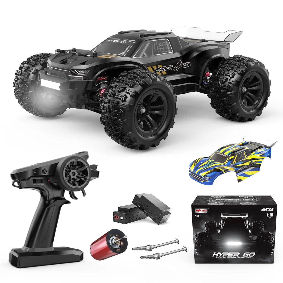 HYPER GO H16BM 1/16 RTR Brushless Fast RC Cars, Max 42mph