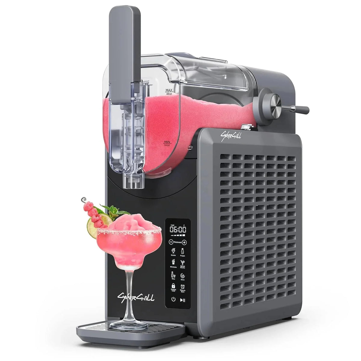 Slushie Machine - Professional Frozen Drink Maker No Ice Needed- 70 oz Slushy Machine for Home with LED Display - One-Touch Reservation & 6 Pre-set Programs for Frozen Margaritas, Frappés & Ice Cream