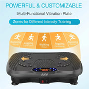 Vibration Plate Fitness Platform Exercise Machine Vibrating Lymphatic Drainage Shaking Full Body Shaker Workout Vibrate Stand Shake Board Sport Gym for Weight Loss Fat Burner for Women Men