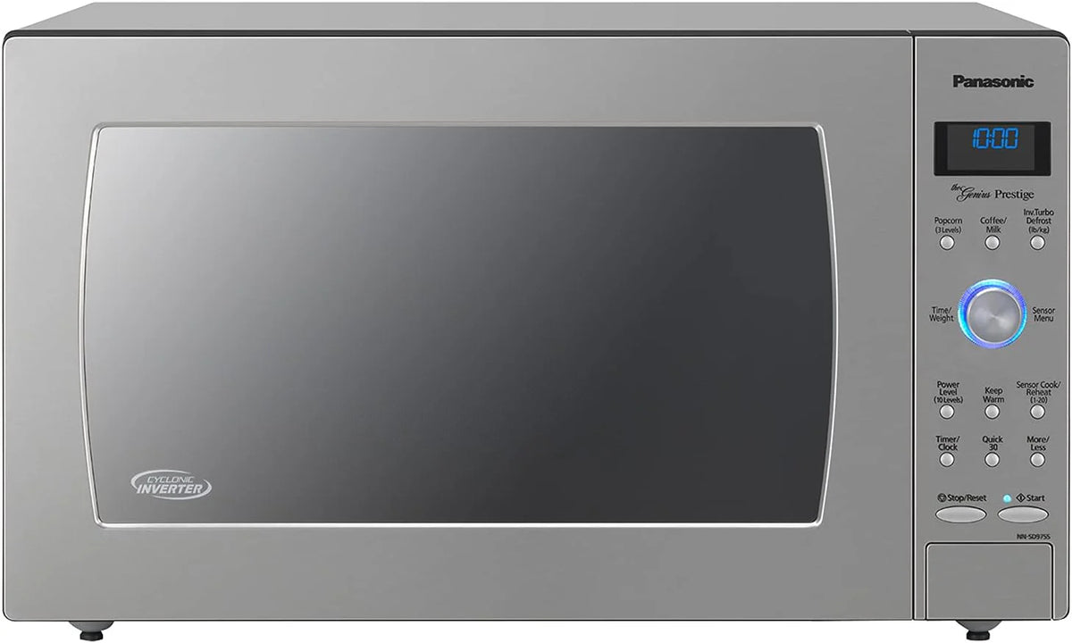 Panasonic NN-SN966S 2.2 Cu. Ft. 1250W Stainless Steel Microwave Oven with Inverter & Genius Sensor, Countertop/Built-In