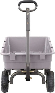 Heavy Duty Poly Utility Dump Wagon Garden Cart w/Pneumatic Tires, 6 Cu Ft - 1200 lb Capacity Outdoor Wheelbarrow for Yard, Landscaping & Gardening, Lawn Tractor or ATV Towable-Gorilla Carts