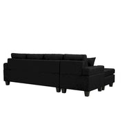 Sectional Sofa Living Room with L Shape Chaise Lounge and cup holder