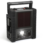 Solar Portable Power Station 2000 Amps Jump Starter, 260 PSI Air Compressor, 12V Car Battery Charger with 400W Inverter Dual AC/DC/USB Output, Emergency Backup Power with Flashlights