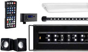 72" Inch Serene Aquarium Visual and Audio Aquatic Experience Kit with LED Aquarium Light, LED Background Light, Frosted Background Film & Speaker for Fish Tank (4028)
