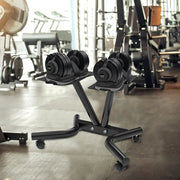 Dumbbell Stand Fitness Dial Dumbbell Rack with Adjustable Belt for Home Gym Set