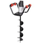 XtremepowerUS 1500W Electric Post Hole Digger with 6&prime;&prime; Auger Bit, Anti Vibration Handle &amp; Safety Lock for Soil &amp; Fence Posts