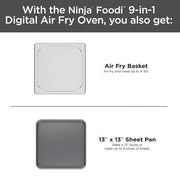 Ninja Foodi 9 in 1 Digital Air Fry Oven, Convection Oven, Toaster, Air Fryer with Flip Away Storage, Air Roast, Bake, Broil, Dehydrate, Reheat, Stainless Steel (102A) : Home & Kitchen