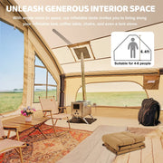 2025 6 Person Inflatable Camping Tent with Pump, 10ft x7ft Glamping Family Tent Easy Setup 4 Season Waterproof Windproof Outdoor Blow Up Tent Luxury Oxford Cabin with Mesh Windows & Doors sgtnighsdesigns